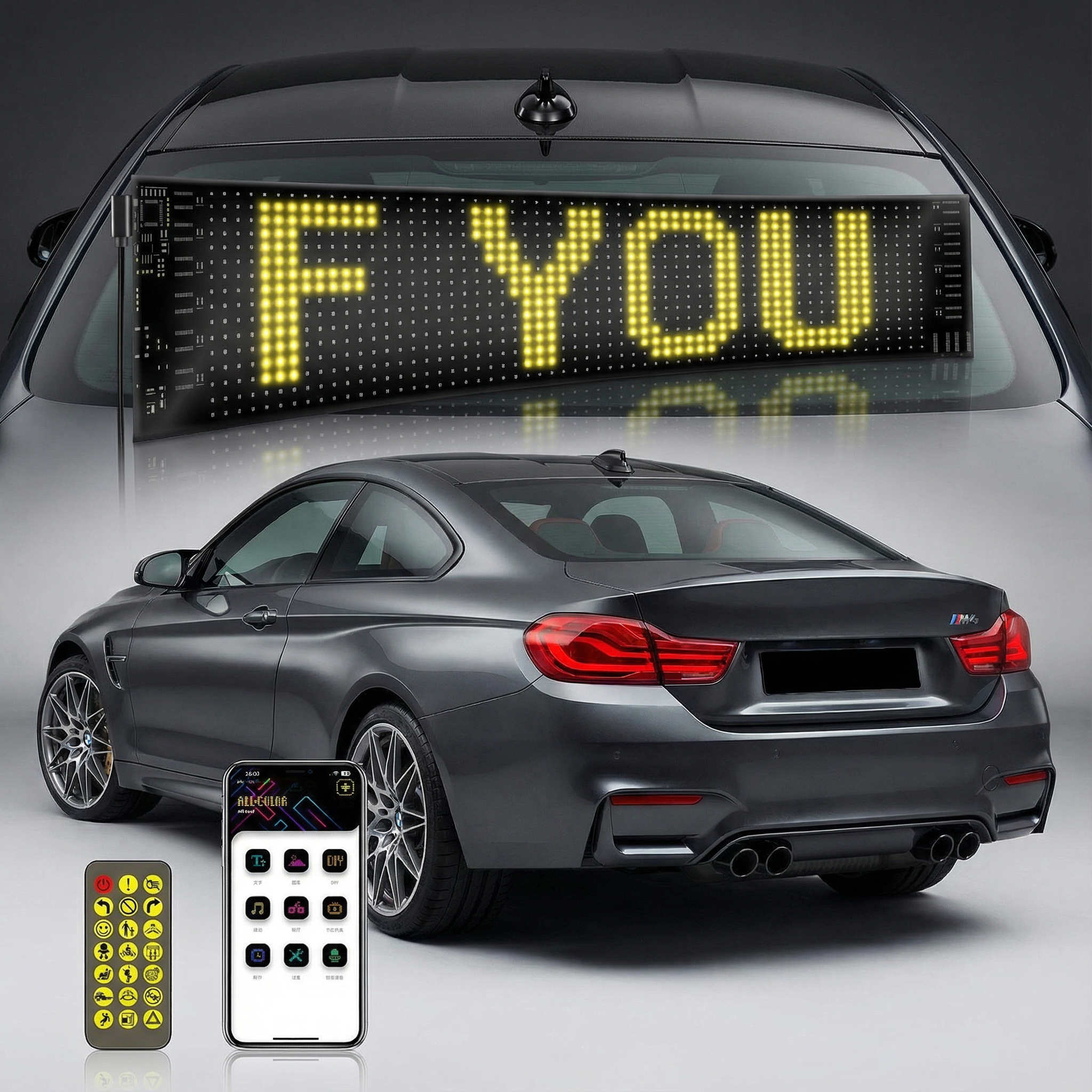 F YOU! Designs LED Car Banner