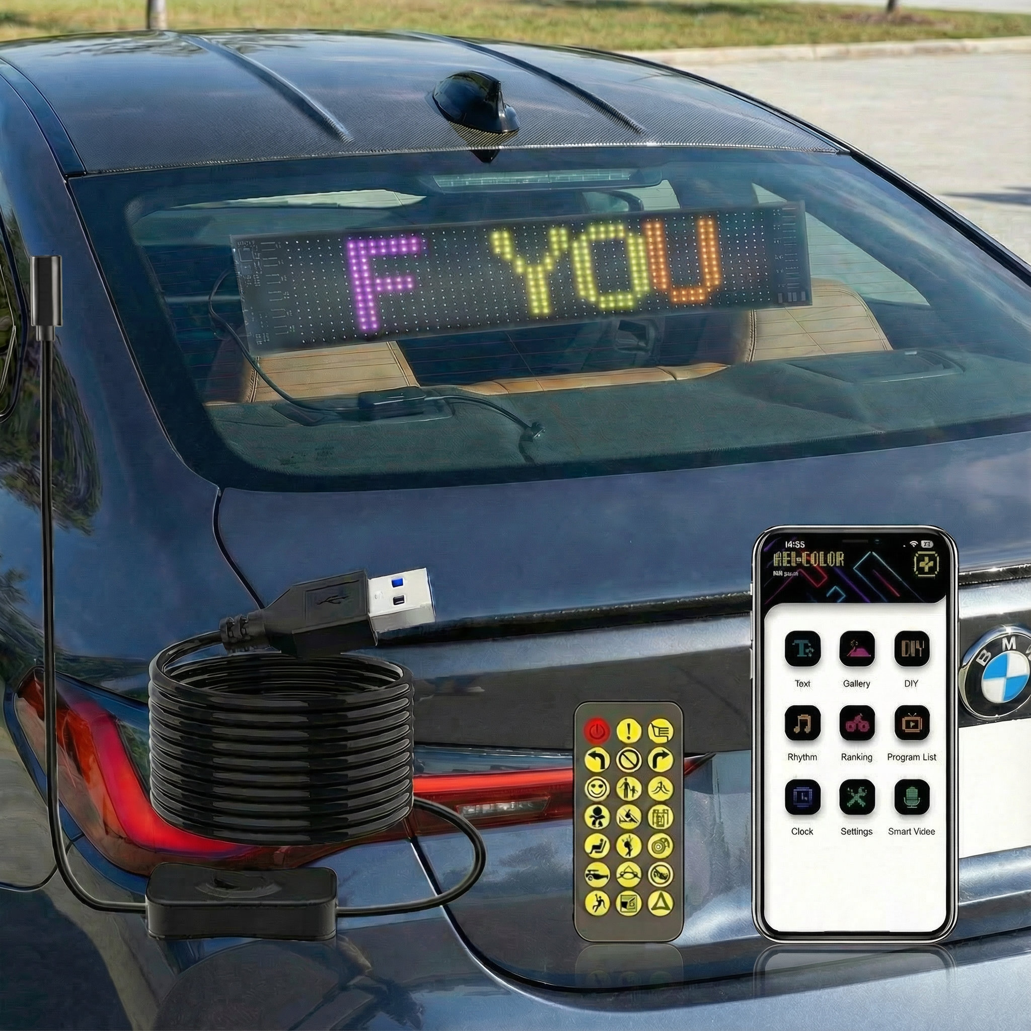 F YOU! Designs LED Car Banner